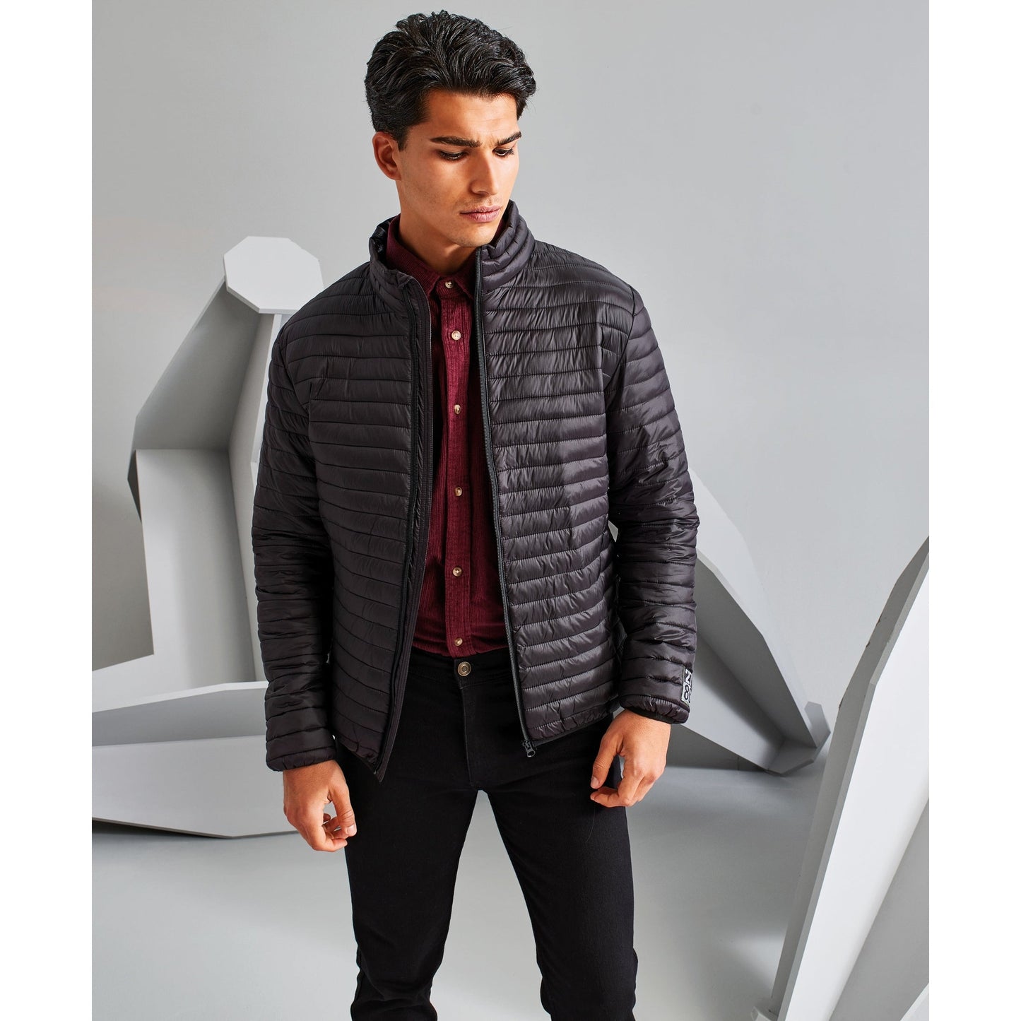 Tribe 2786 Fineline Padded Jacket Lightweight Slim Fit with Concealed Pockets