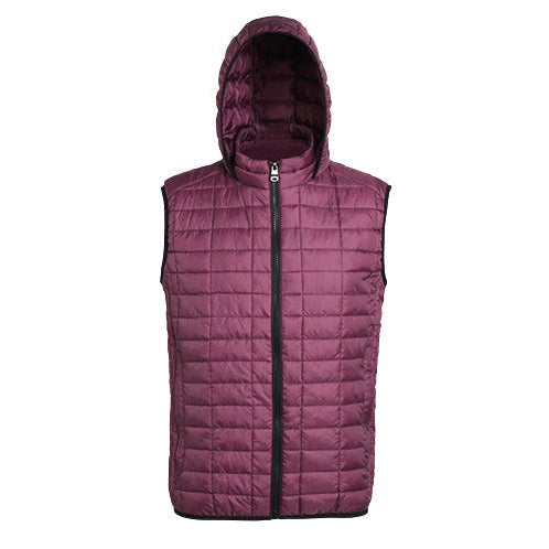 2786 Honeycomb Hooded Gilet Men's Slim Fit Lightweight Polyester Fill