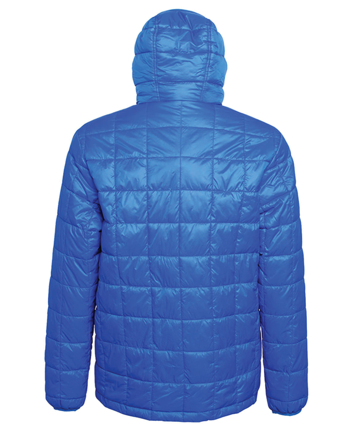 2786 Box Quilt Hooded Jacket Lightweight Polyester Fill Semi-Fitted Style
