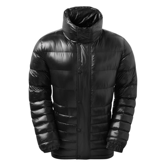 2786 Sloper Shiny Padded Jacket with Storm Flap and Chunky Fastenings
