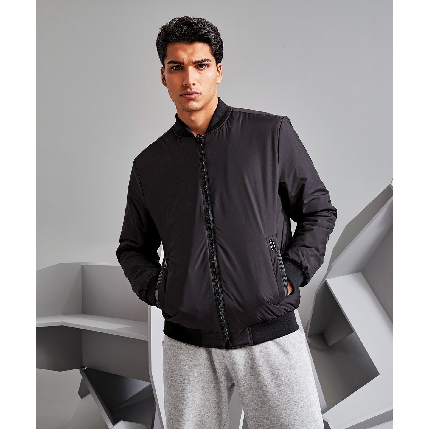 Delta Plain Bomber Jacket 2786 Insulated Lightweight Polyester Zip Pockets