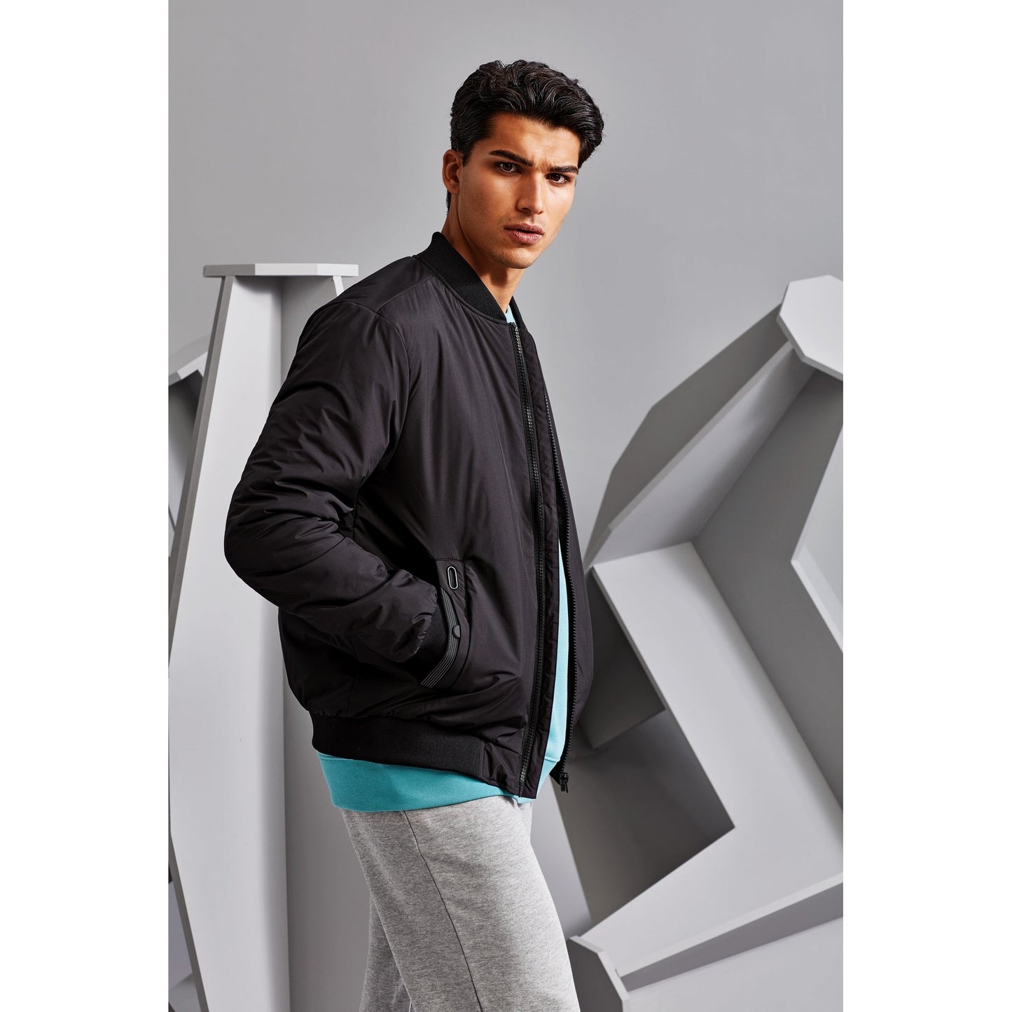 Delta Plain Bomber Jacket 2786 Insulated Lightweight Polyester Zip Pockets