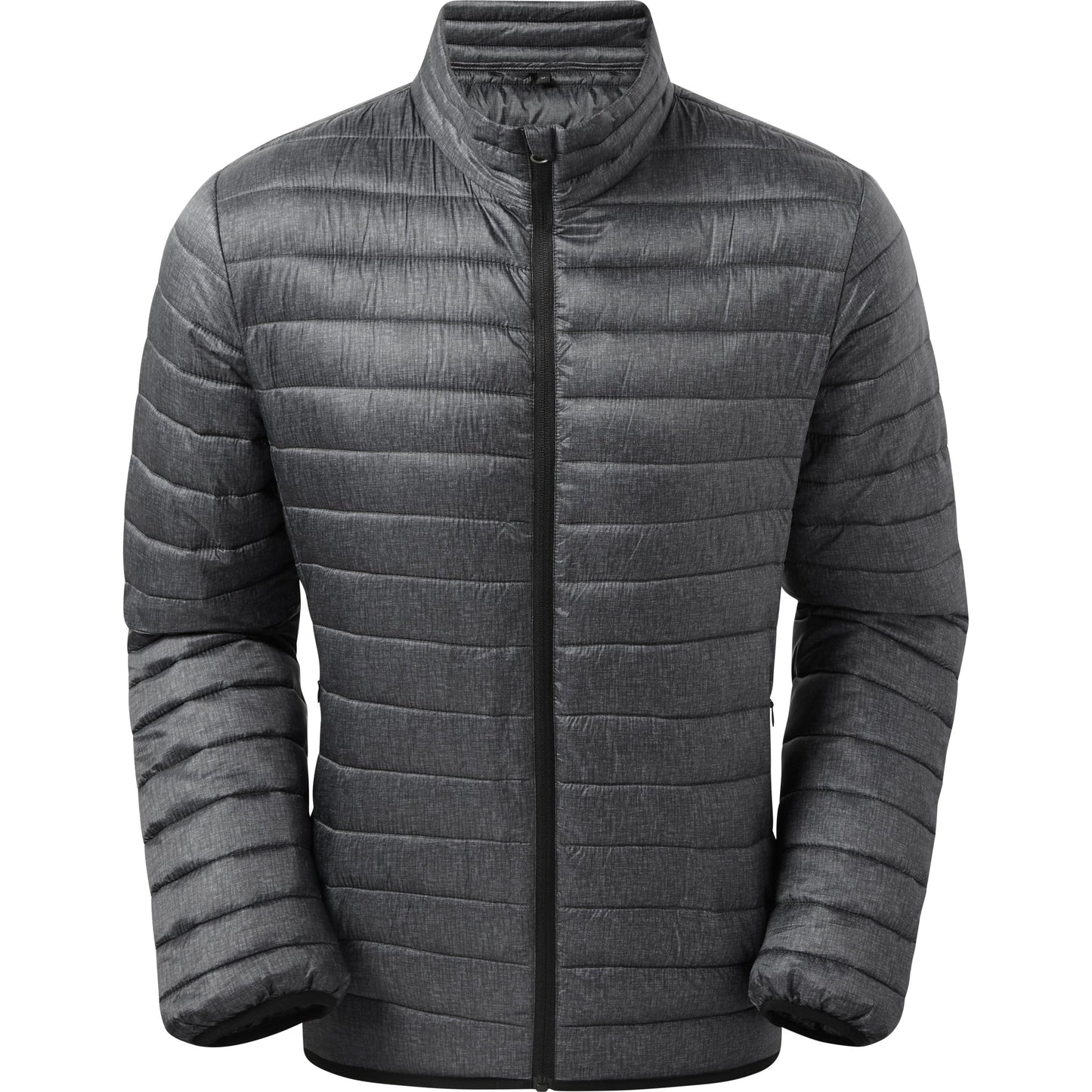 2786 Melange Padded Jacket Lightweight Insulated Zip Pockets Elasticated Cuffs