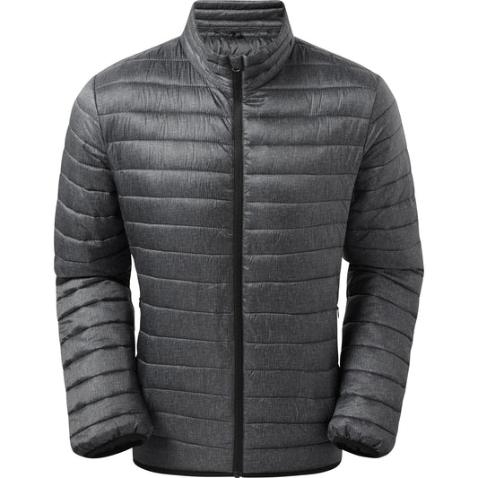 2786 Melange Padded Jacket Lightweight Insulated Zip Pockets Elasticated Cuffs