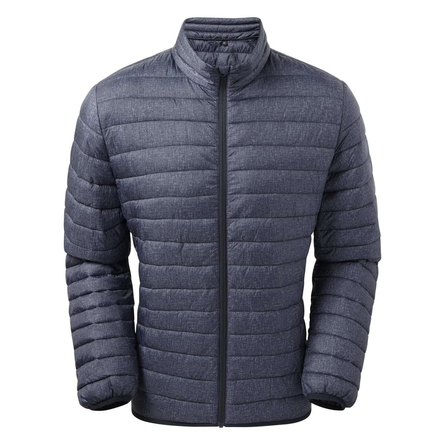 2786 Melange Padded Jacket Lightweight Insulated Zip Pockets Elasticated Cuffs