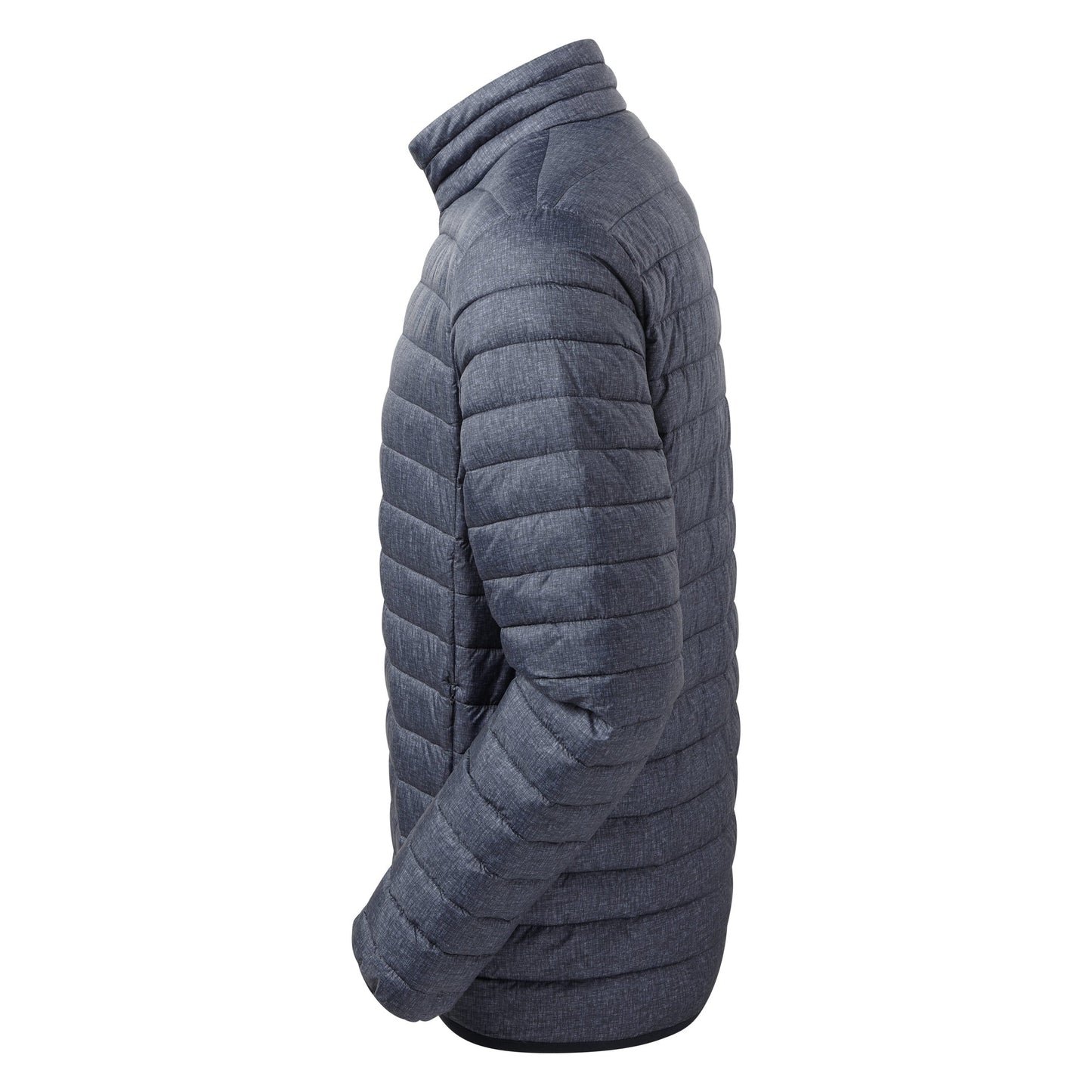 2786 Melange Padded Jacket Lightweight Insulated Zip Pockets Elasticated Cuffs