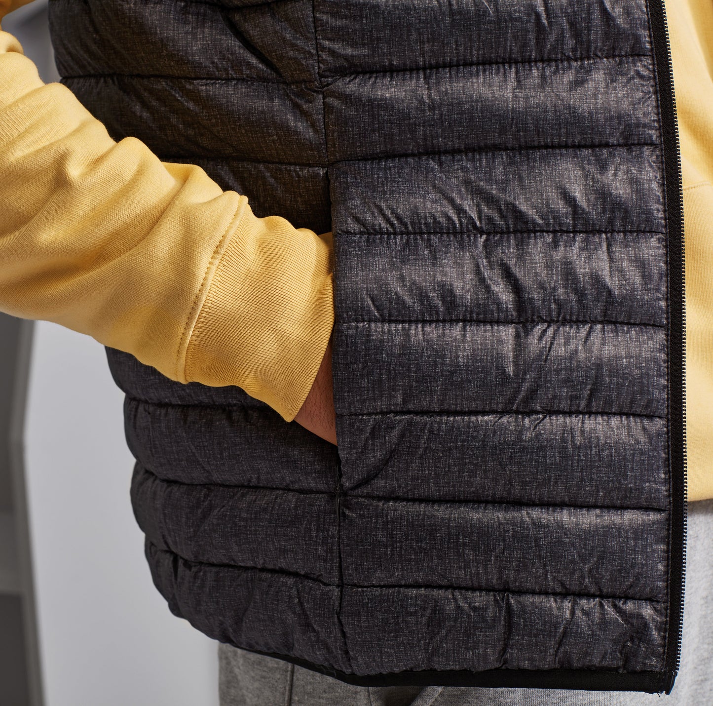 2786 Melange Padded Gilet Lightweight Insulated Tailored Fit Zip Pockets