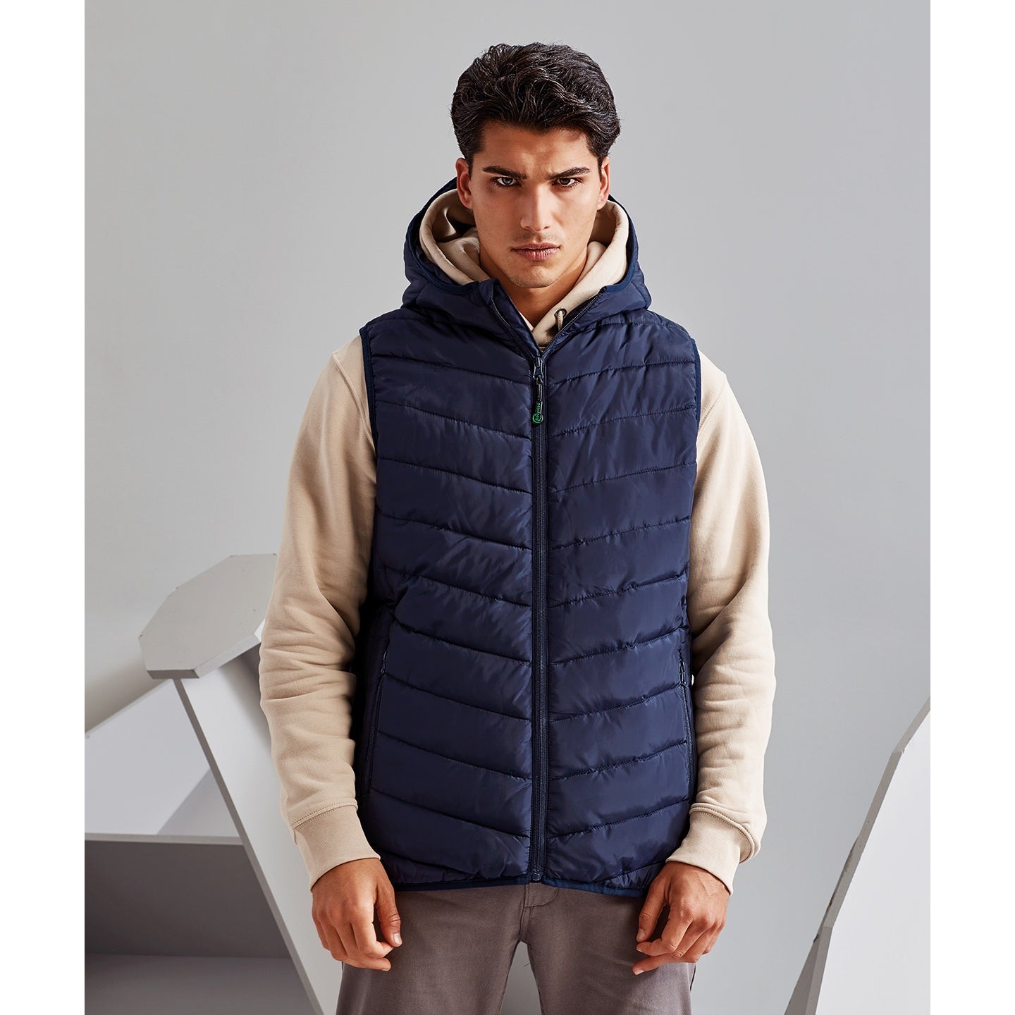 Taurus Recycled Padded Bodywarmer Lightweight Hooded Vest Office Outdoor Wear
