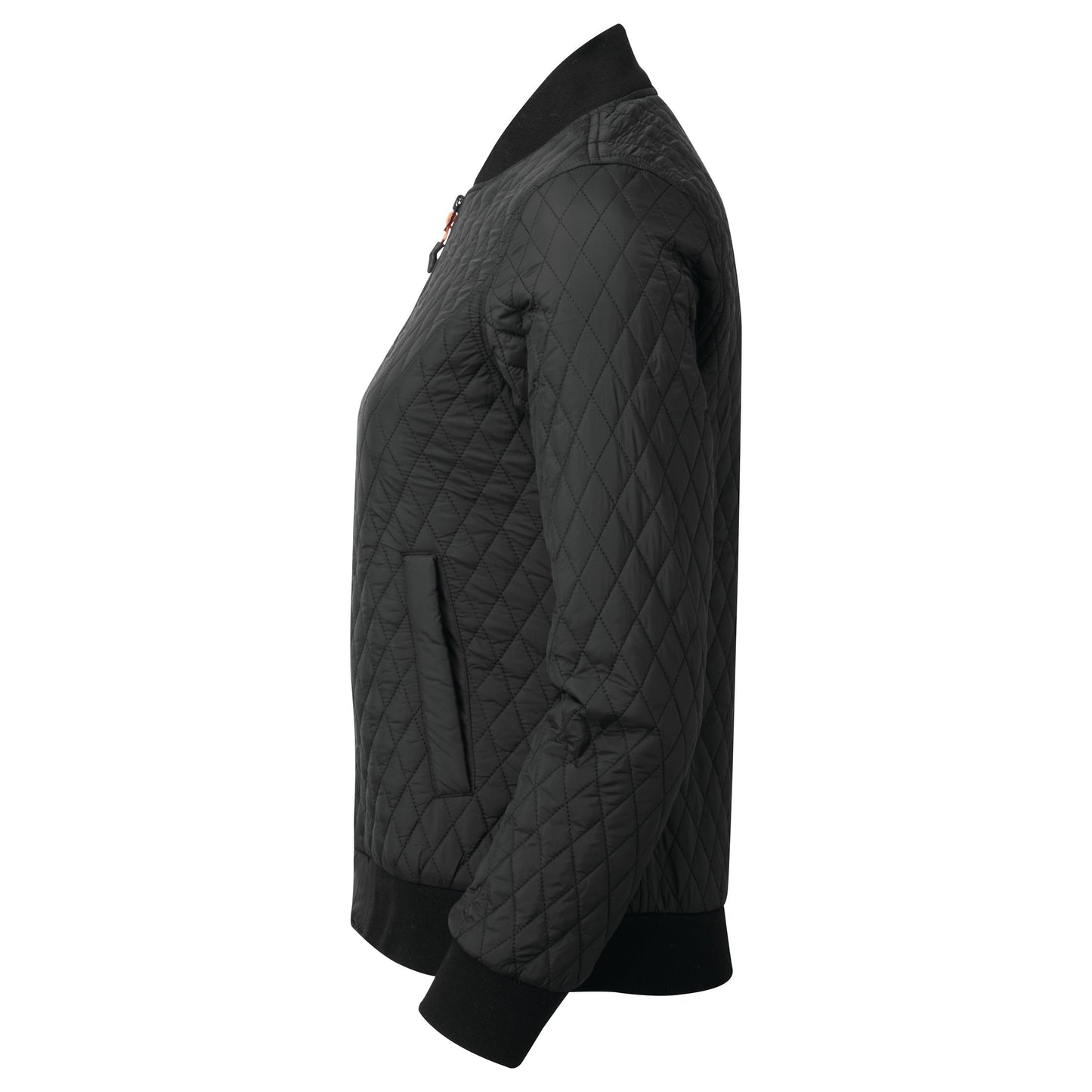 2786 Women's Quilted Bomber Flight Jacket Slim Fit with Ribbed Knit Collar
