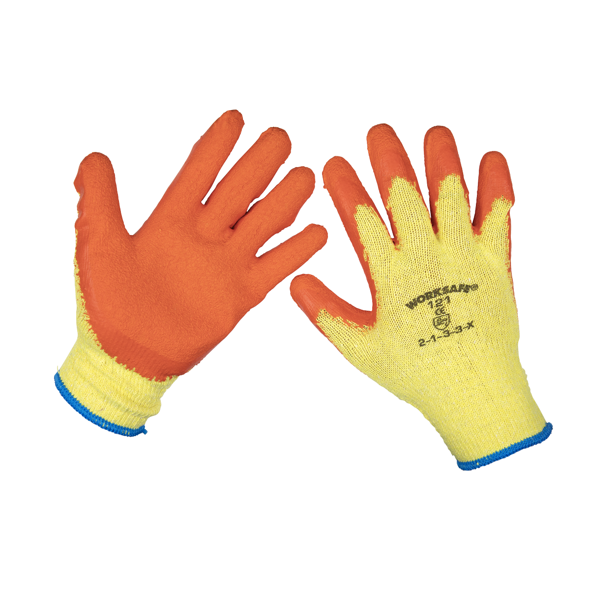Sealey Super Grip Knitted Gloves Latex Palm X-Large Pack of 6 Pairs CE Marked