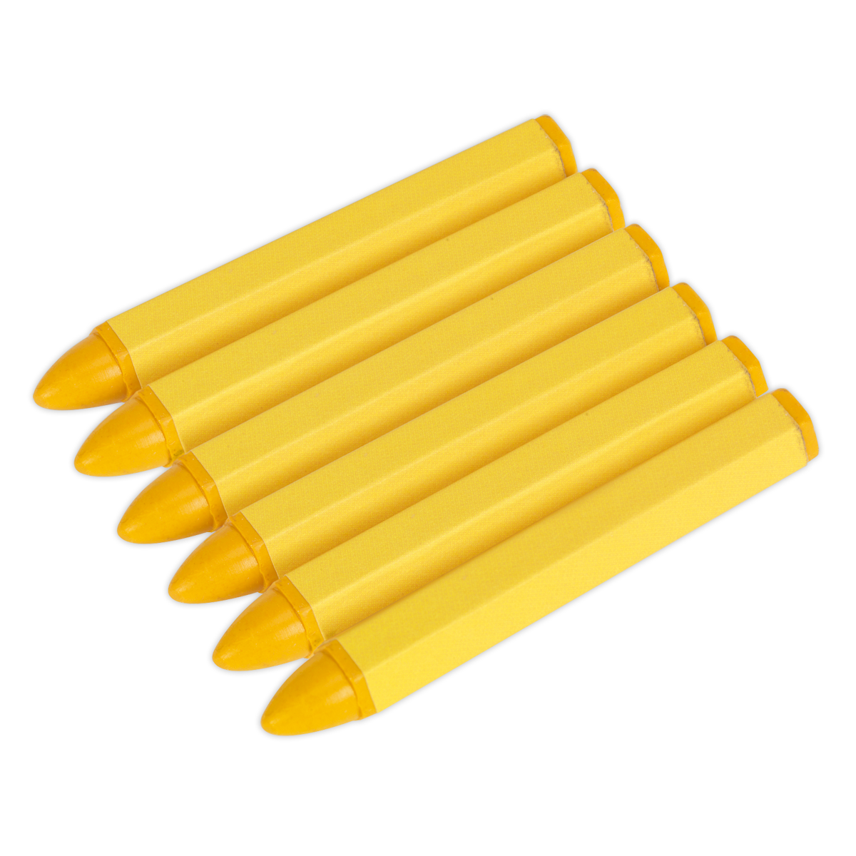 Sealey Tyre Marking Crayon Yellow Pack of 6 for Tyre Damage Repair