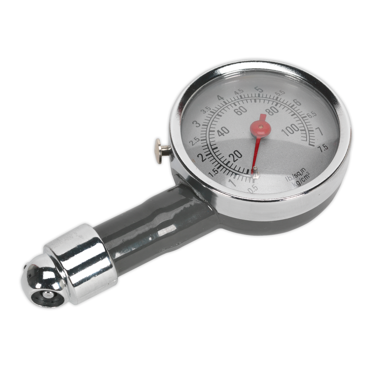 Sealey Dial Tyre Pressure Gauge 0-100psi Metal Body Compatible with Cars