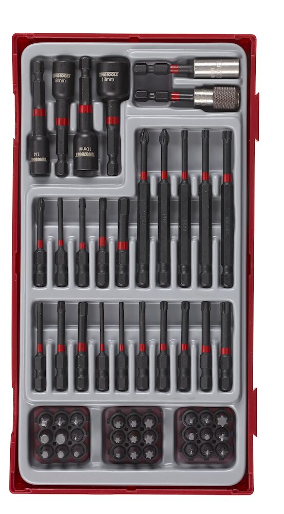 Teng Tools TT1 Impact Bit Set 53 Pieces 1/4" Hex Screwdriver & Nut Setters