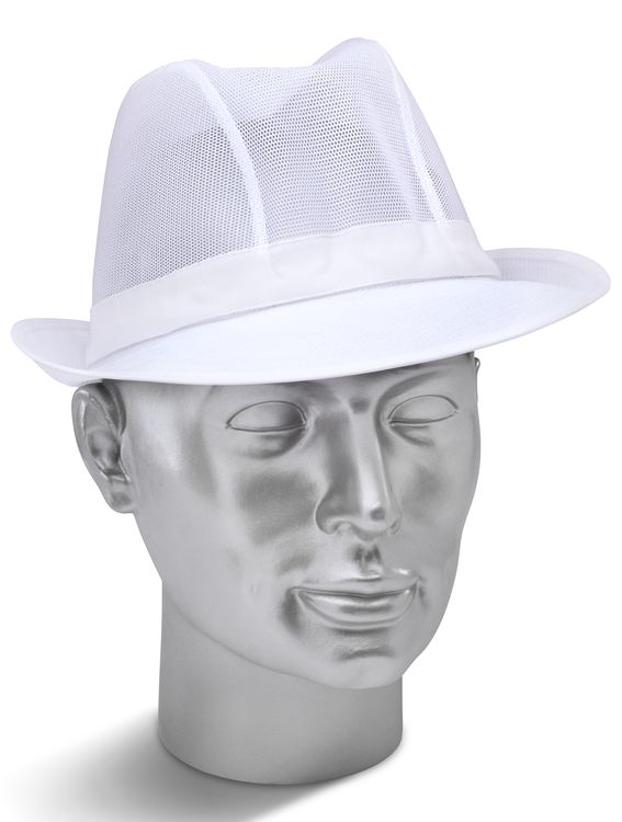 Beeswift Disposable White Trilby Hat Lightweight Nylon Mesh XLarge 61cm