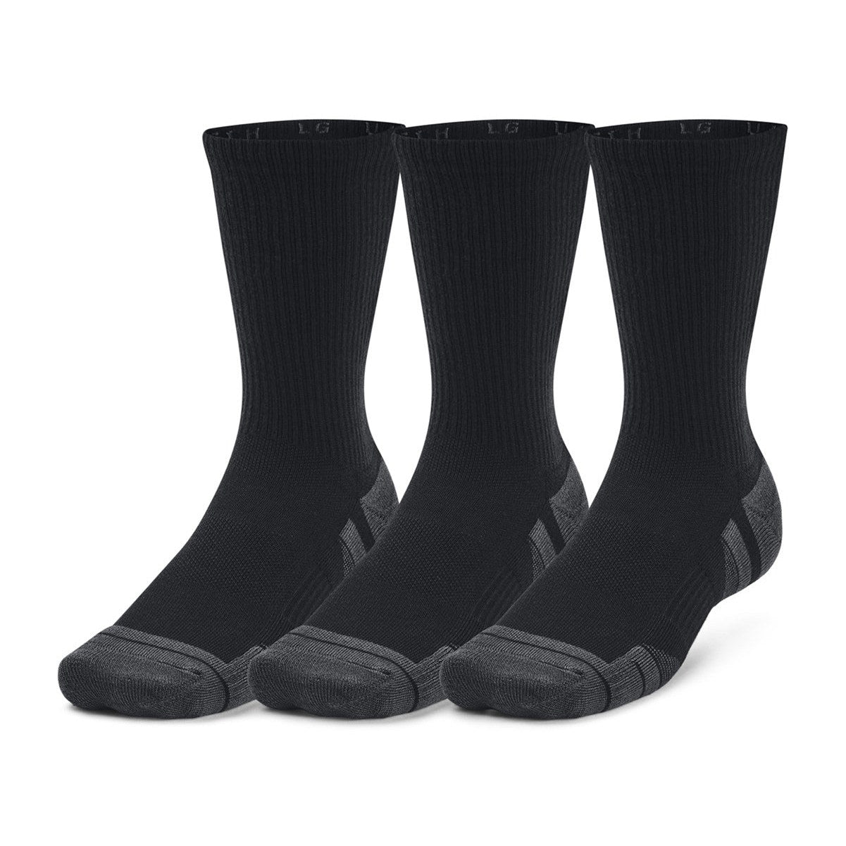 Under Armour Performance Tech Crew Socks 3-Pack, Arch Support, Anti-Odour