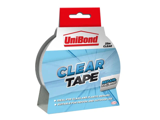 UniBond Transparent Repair Tape 50mm x 20m Strong Adhesive Waterproof UV Filter