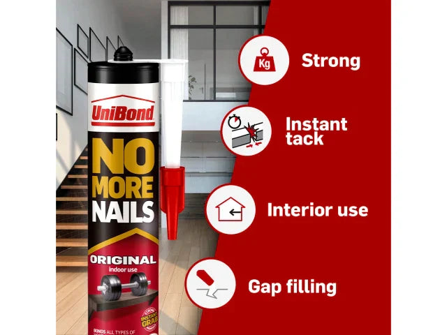 UniBond No More Nails Original Grab Adhesive 365g - Strong Bonding Solution