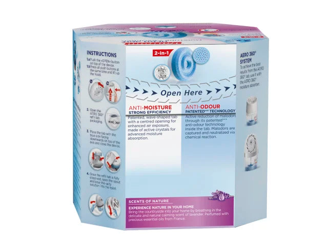 UniBond AERO 360Âº Lavender Garden Moisture Absorber Refills Pack of 2