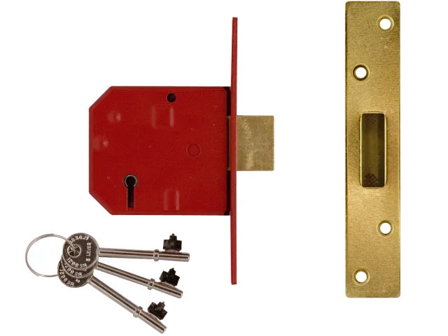 Union 2134E 5 Lever BS Mortice Deadlock Satin Chrome 79.5mm for Timber Doors