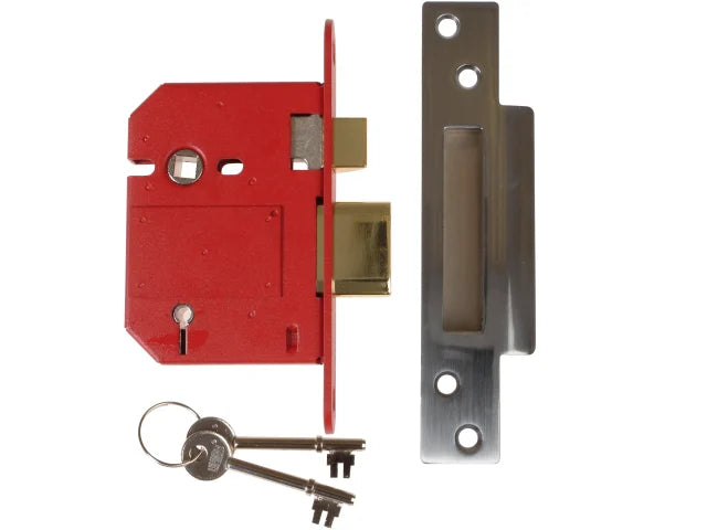 Union StrongBOLT 2200S 5 Lever Mortice Sashlock Satin Chrome 81mm BS3621