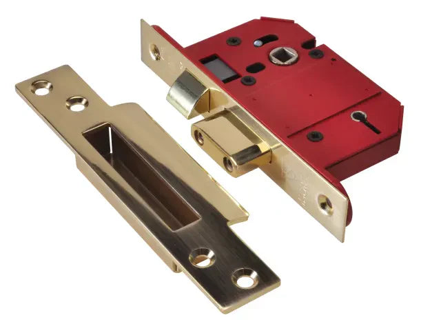 Union StrongBOLT 2200S 5 Lever Mortice Sashlock Satin Brass 68mm BS3621
