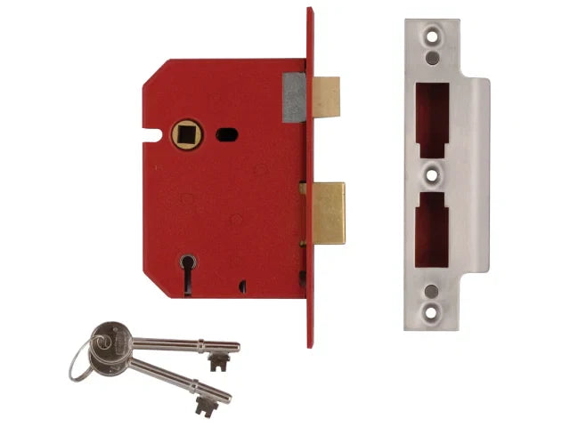 Union 2201 5 Lever Mortice Sashlock Brass Finish 77.5mm for Timber Doors