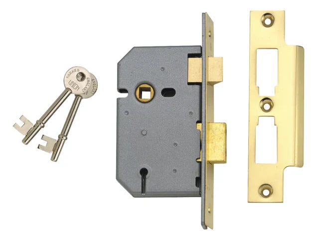 Union 2277 3 Lever Mortice Sashlock Satin Chrome 65mm for Timber Doors