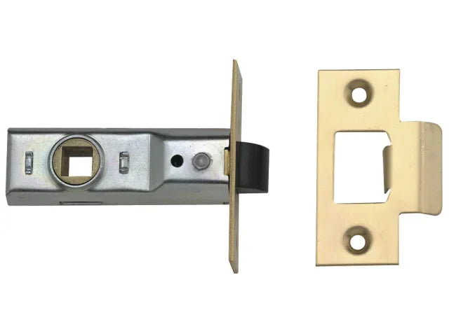 UNION 2648 Tubular Mortice Latch 64mm Polished Brass for Timber Doors