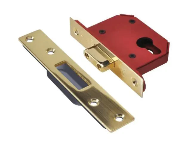 UNION StrongBOLT 21EU Euro Deadlock 81mm Brass 14mm Deadbolt Secure Lock