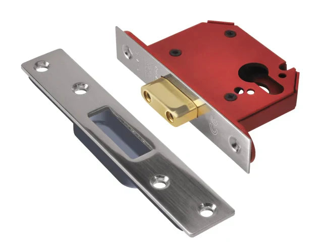 UNION StrongBOLT 21EU Euro Deadlock Stainless Steel 81mm for Timber Doors
