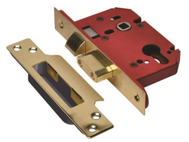 UNION StrongBOLT 22EU Euro Sashlock 81mm Brass Mortice Lock for Timber Doors