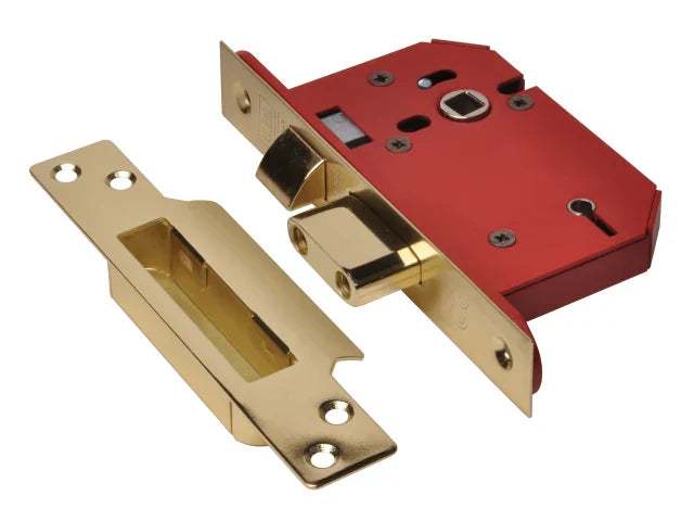 UNION StrongBOLT 2205S 5 Lever Mortice Sashlock Polished Brass 81mm 3in