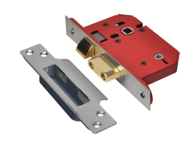 UNION StrongBOLT 22WCS Mortice Bathroom Lock Stainless Steel 68mm Reversible