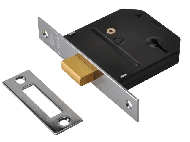 UNION ES-DL Essentials 3 Lever Mortice Deadlock Chrome 65mm Secure Lock