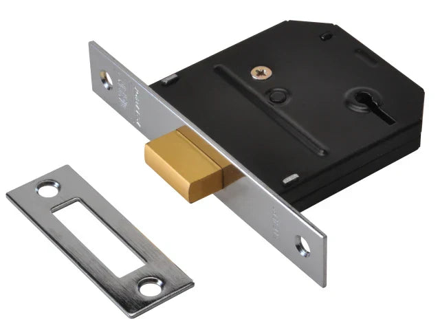 UNION ES-DL Essentials 3 Lever Mortice Deadlock Chrome 79mm Secure Lock