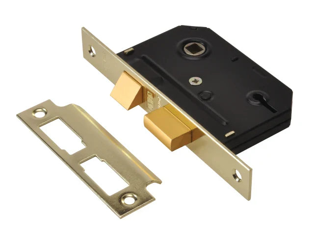 UNION ES-SL Essentials 3 Lever Mortice Sashlock Polished Brass 65mm