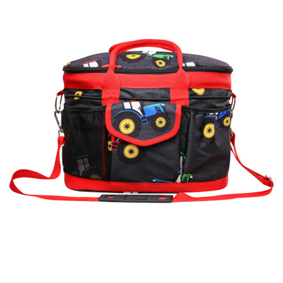 Hy Equestrian Tractor Collection Grooming Bag#colour_grey-red