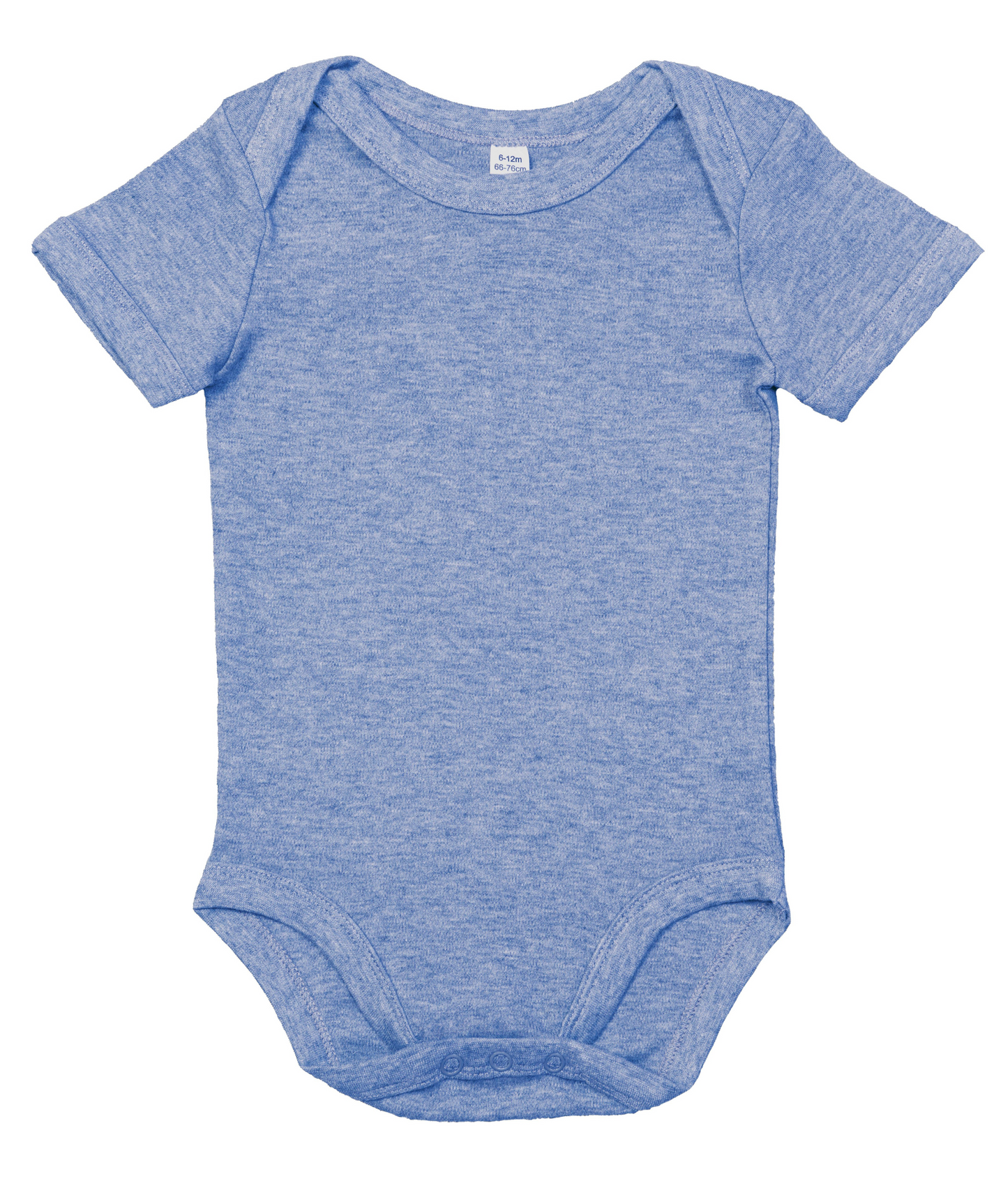 Babybugz Soft Short Sleeve Baby Bodysuit with Envelope Neckline & Poppers