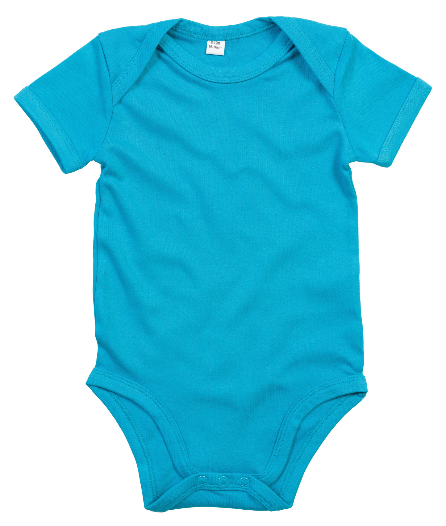Babybugz Soft Short Sleeve Baby Bodysuit with Envelope Neckline & Poppers