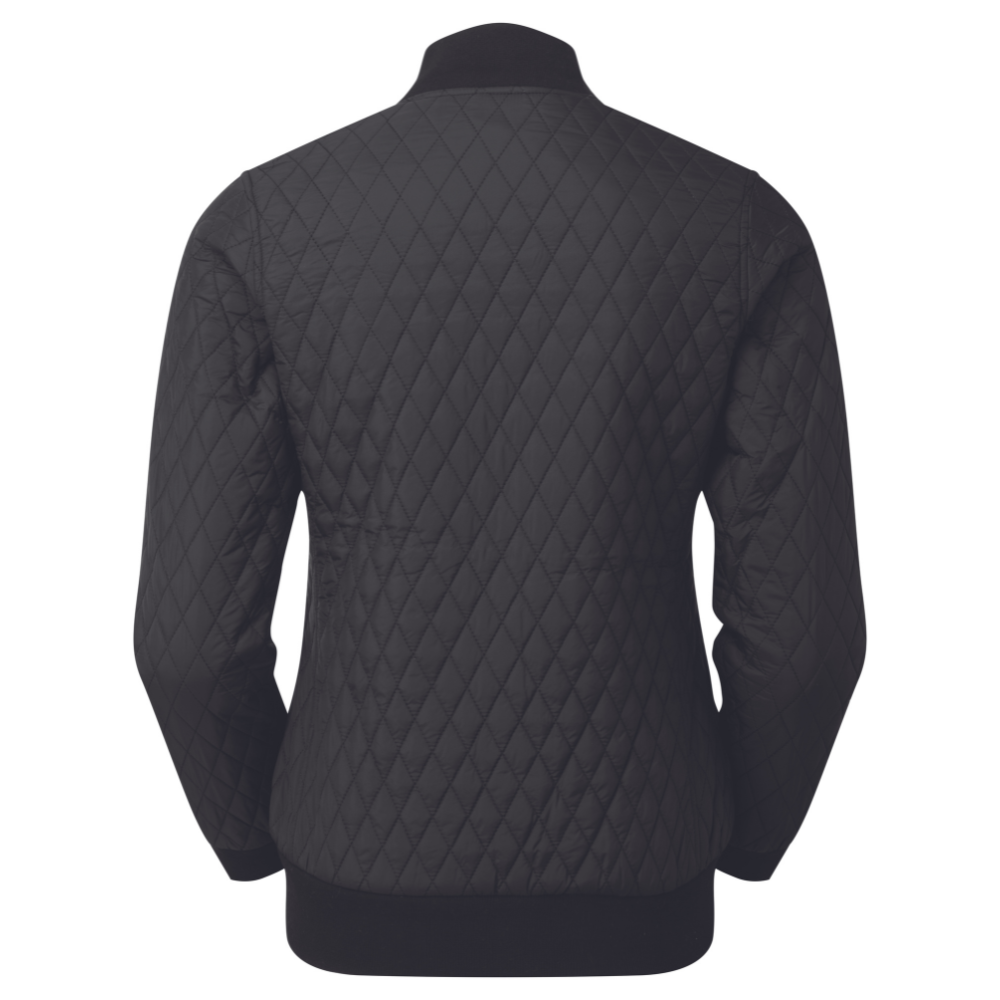 2786 Women's Quilted Bomber Flight Jacket Slim Fit with Ribbed Knit Collar
