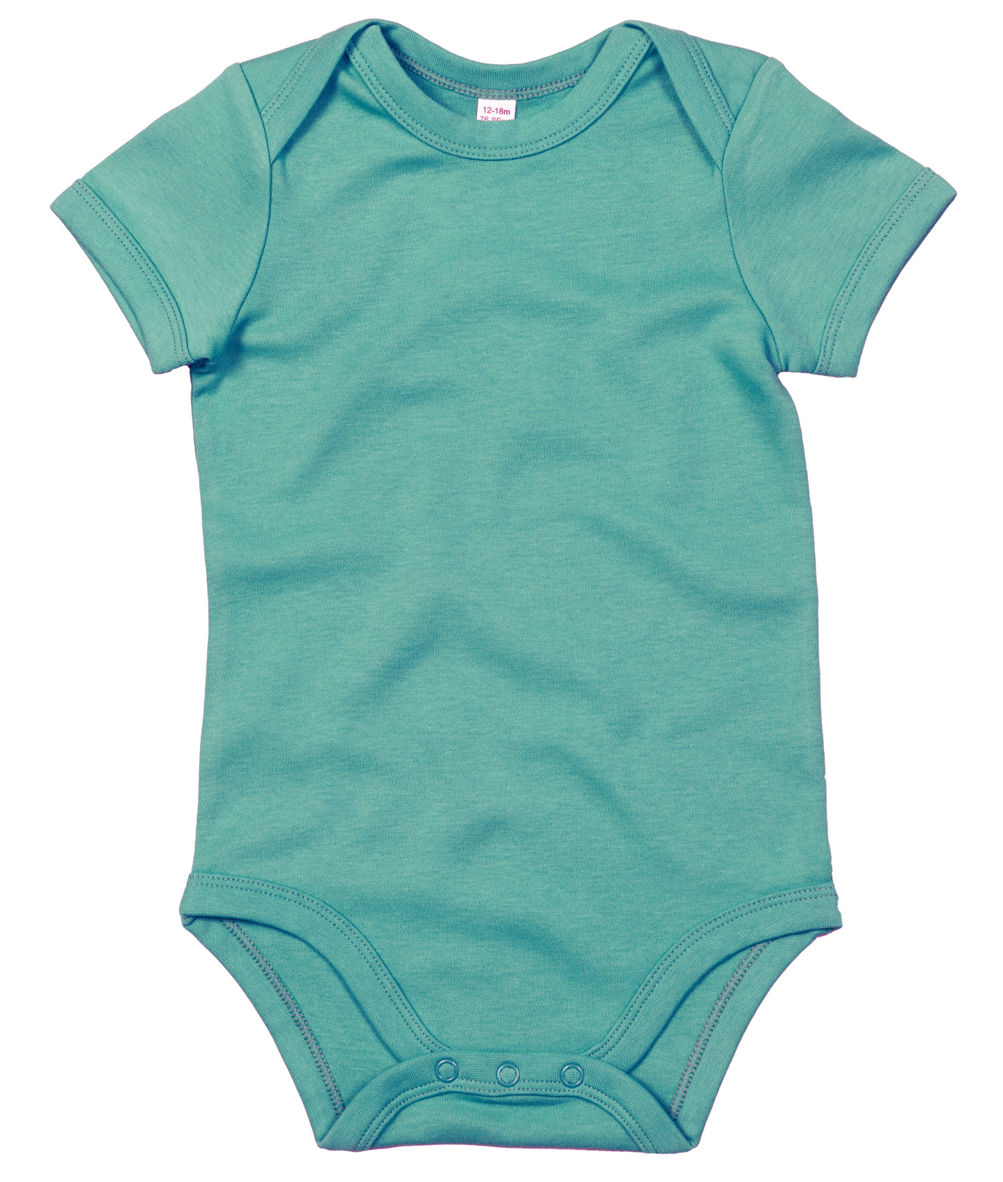 Babybugz Soft Short Sleeve Baby Bodysuit with Envelope Neckline & Poppers