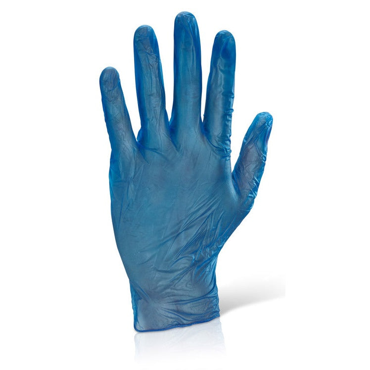 Beeswift Vinyl Disposable Gloves Pre-Powdered Ambidextrous 100% PVC 100 Pack