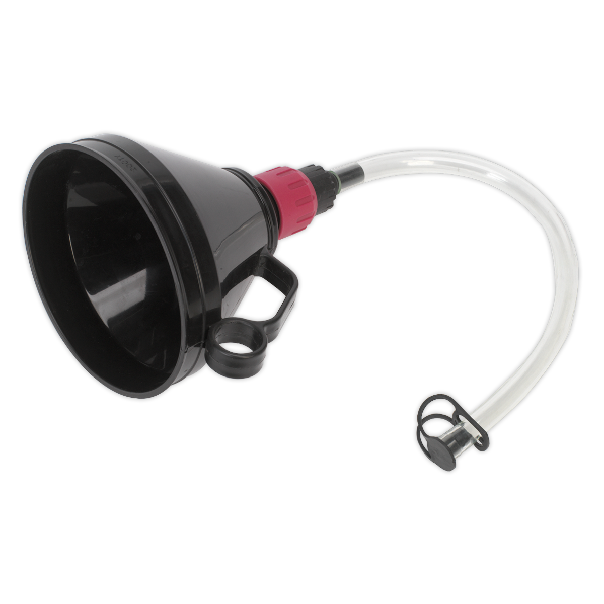 Sealey Valved Funnel 160mm Flexible Spout Heavy-Duty Oil Fuel Resistant
