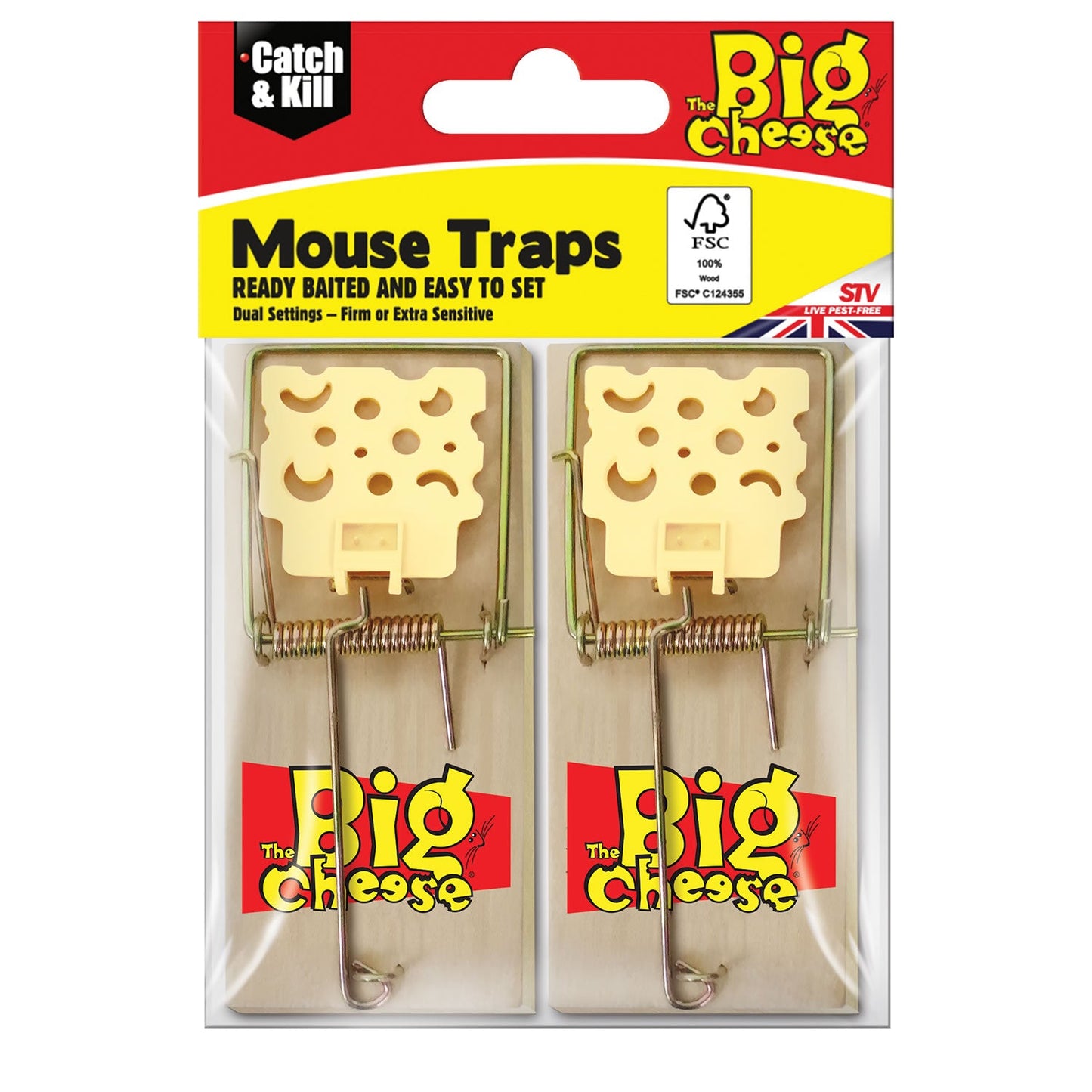 Trilanco The Big Cheese Mouse Trap Traditional Wooden PreBaited Trap