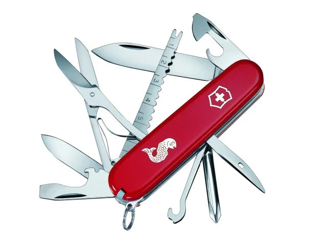 Victorinox Fisherman Swiss Army Knife Red Multi-Tool with Scissors and Blades