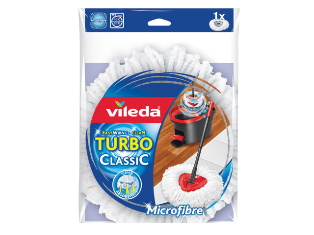 Vileda Turbo Microfibre Mop Refill for Easy Cleaning and Bacteria Removal