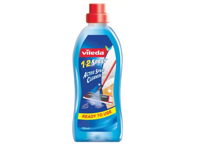 Vileda 1-2 Spray Active Cleaner 750ml Streak Free for Hard Floors Wood Laminate