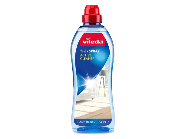 Vileda 1-2 Spray Active Cleaner 750ml Streak Free for Hard Floors Wood Laminate