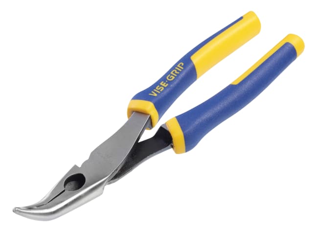 IRWIN Vise-Grip 40Â° Bent Long Nose Pliers 200mm Chrome Nickel Steel Grips