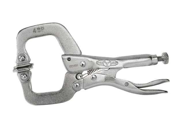 IRWIN Vise-Grip 4SP Locking C-Clamp 100mm Swivel Pad Adjustable 1.5in Capacity